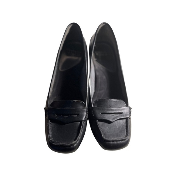𝅺mootsie Tootsie Loafers black heels - Picture 1 of 4